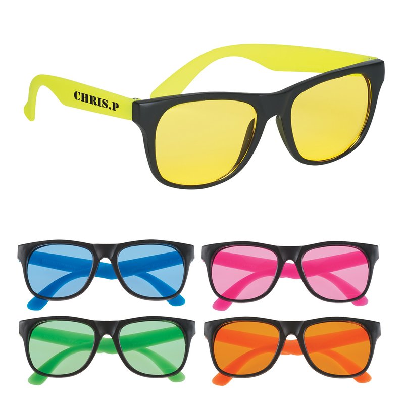 Main Product Image for Imprinted Tinted Lenses Rubberized Sunglasses