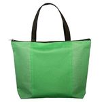 Tonal Non-Woven Zipper Trade Show Tote Bag - Green