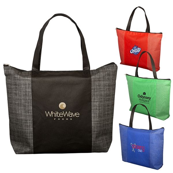 Main Product Image for Imprinted Tonal Non-Woven Zipper Trade Show Tote Bag