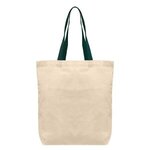 Tonga - 5 oz Natural Cotton Tote w/ Color Straps - Full Color - Green