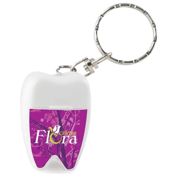 Main Product Image for Tooth Shaped Dental Floss with Keychain