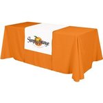 Top, 18" Front Polyester Table Runner - Medium White