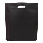 Tradeshow Bag Tote Nonwoven - Diecut Handle - Black