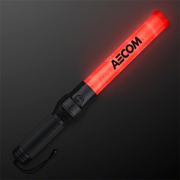 Main Product Image for Custom Printed Traffic Safety Light Wand LED Red Baton 16" 