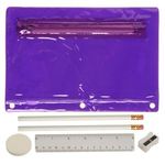 Translucent Deluxe School Kit - Blank Contents - Translucent Purple