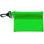 Translucent Zip Tote with Clip - Translucent Green
