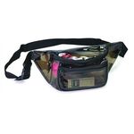 Transparent Black 3-Zipper Fanny Pack -  