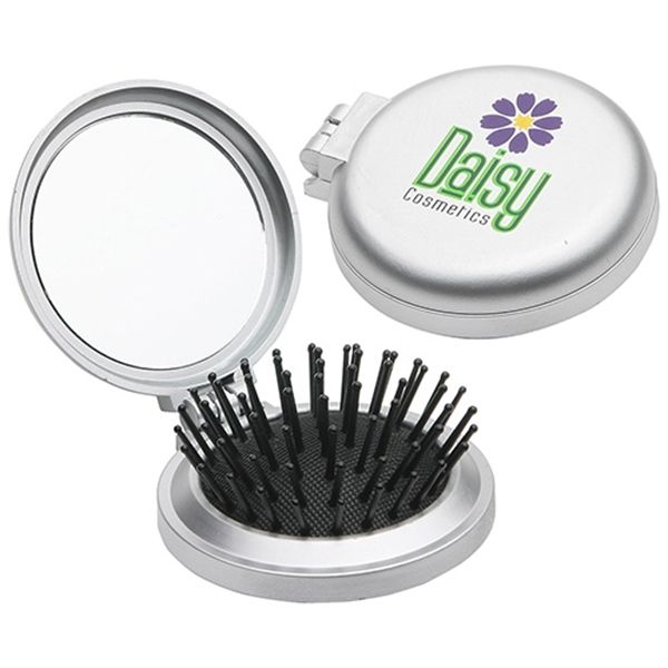 Main Product Image for Custom Travel Disk Brush & Mirror