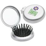 Travel Disk Brush & Mirror -  