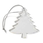 Tree Shaped USA Made Acrylic Ornament - Clear