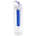 Trekker 32 oz PET Chiller Bottle with Flip-Up Lid - Clear Blue