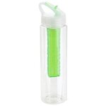 Trekker 32 oz PET Chiller Bottle with Flip-Up Lid - Clear Green