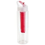 Trekker 32 oz PET Chiller Bottle with Flip-Up Lid - Clear Red