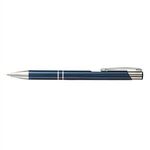 Tres-Chic Ballpoint Pen w/ Silver Trim - Navy