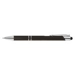 Tres-Chic w/Stylus - ColorJet - Full Color Metal Pen - Black-silver