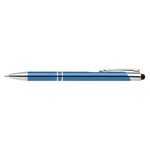 Tres-Chic w/Stylus - ColorJet - Full Color Metal Pen - Ocean Blue-silver