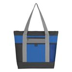 Tri-Color Tote Bag - Royal Black Gray