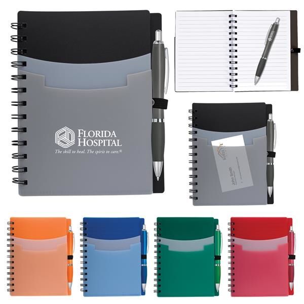 Main Product Image for Tri-Pocket Notebook & Satin Pen