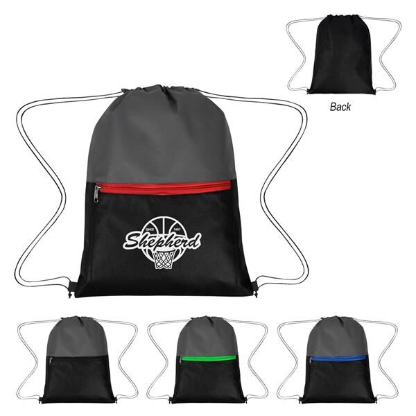 Main Product Image for Custom Printed Triad Non-Woven Drawstring Bag
