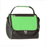 Triangle Insulated Lunch Bag - Black with Lime