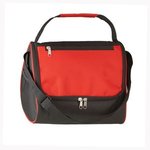 Triangle Insulated Lunch Bag - Black with Red