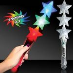 Triple Star LED Glow Light Up Wand -  