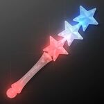 Triple Star Light Up Flashing Wand -  