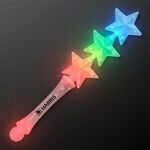 Triple Star Light Up Flashing Wand -  