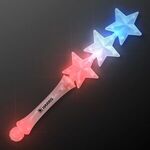 Triple Star Light Up Flashing Wand -  