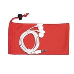 Tuneboom Mobile Tech Earbud Kit in Microfiber Cinch Pouch -  