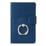 Tuscany™ Dual Card Pocket with Metal Ring - Blue-navy
