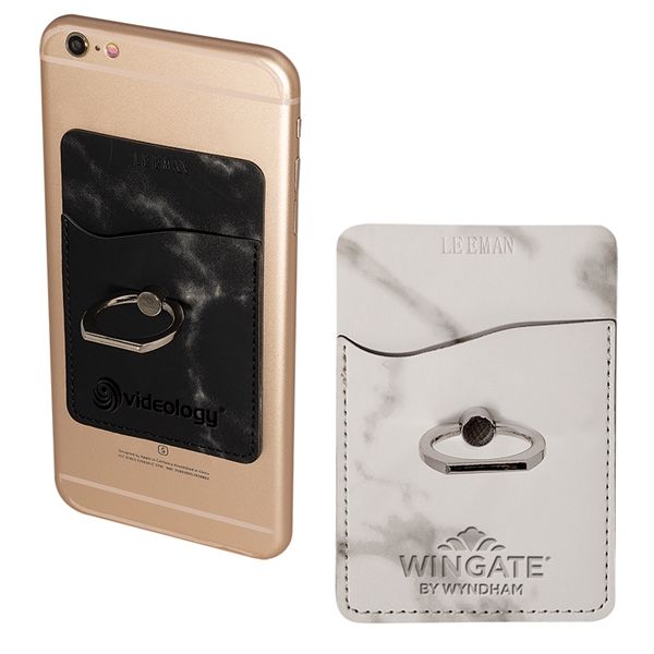 Main Product Image for Custom Tuscany  (TM) Marble Card Holder With Metal Ring Phone St