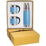 Tuscany (TM) Coffee Cup and Thermos Set - Light Blue