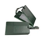 Tuscany (TM) Duo-Textured Luggage Tag - Green