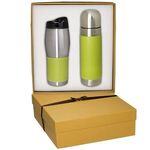 Tuscany(TM) Thermal Bottle & Tumbler Gift Set - Lime Green