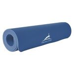 Two-Tone Double Layer Yoga Mat - Blue With  Light Blue