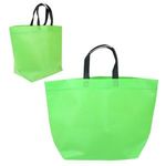 Two Tone Heat Sealed Nonwoven Tote - Lime Green