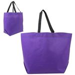 Two Tone Heat Sealed Nonwoven Tote - Purple