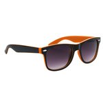 Two-Tone Malibu Sunglasses - Orange w/ Black Trim