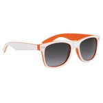 Two-Tone Malibu Sunglasses - Orange w/ White Trim