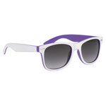 Two-Tone Malibu Sunglasses - Purple w/ White Trim