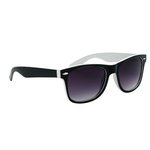 Two-Tone Malibu Sunglasses - White w/ Black Trim