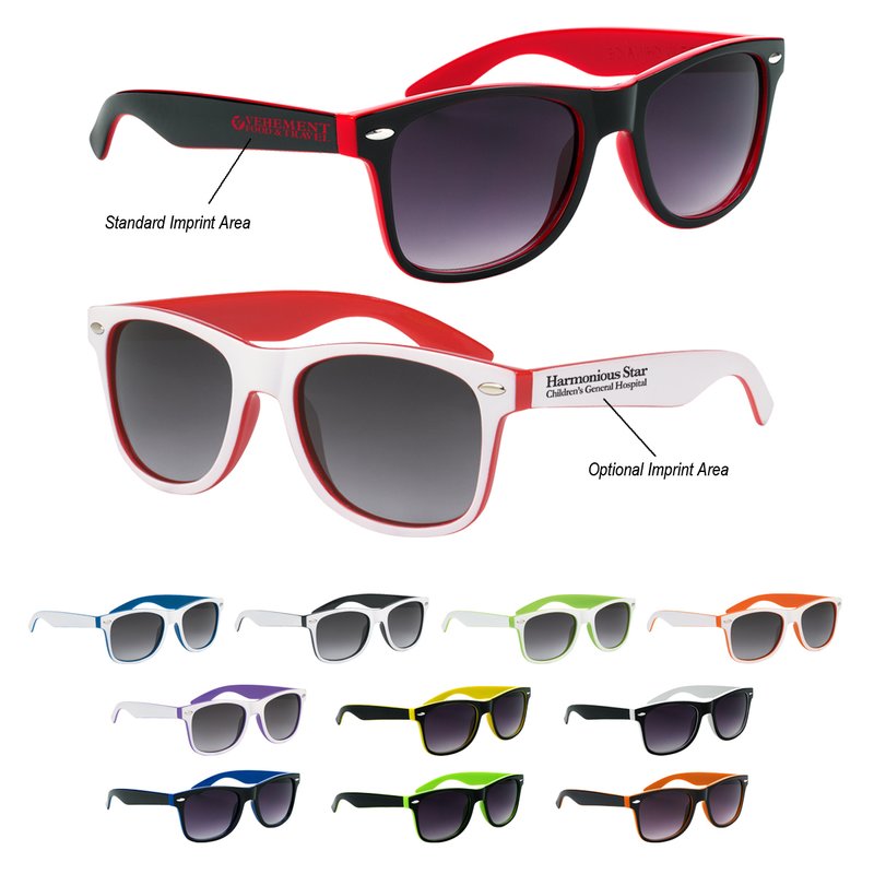 Main Product Image for Imprinted Two-Tone Malibu Sunglasses