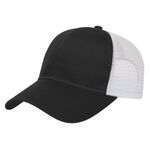 Two-Tone Mesh Back Cap - Black-white