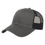 Two-Tone Mesh Back Cap - Charcoal-black