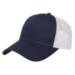 Two-Tone Mesh Back Cap - Navy-white