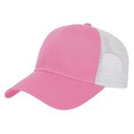 Two-Tone Mesh Back Cap - Pink-white