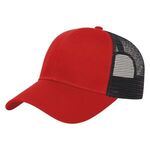 Two-Tone Mesh Back Cap - Red-black