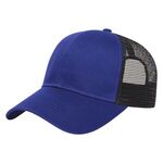 Two-Tone Mesh Back Cap - Royal-black