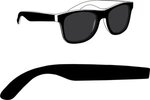Two Tone Miami Sunglasses - Black-white